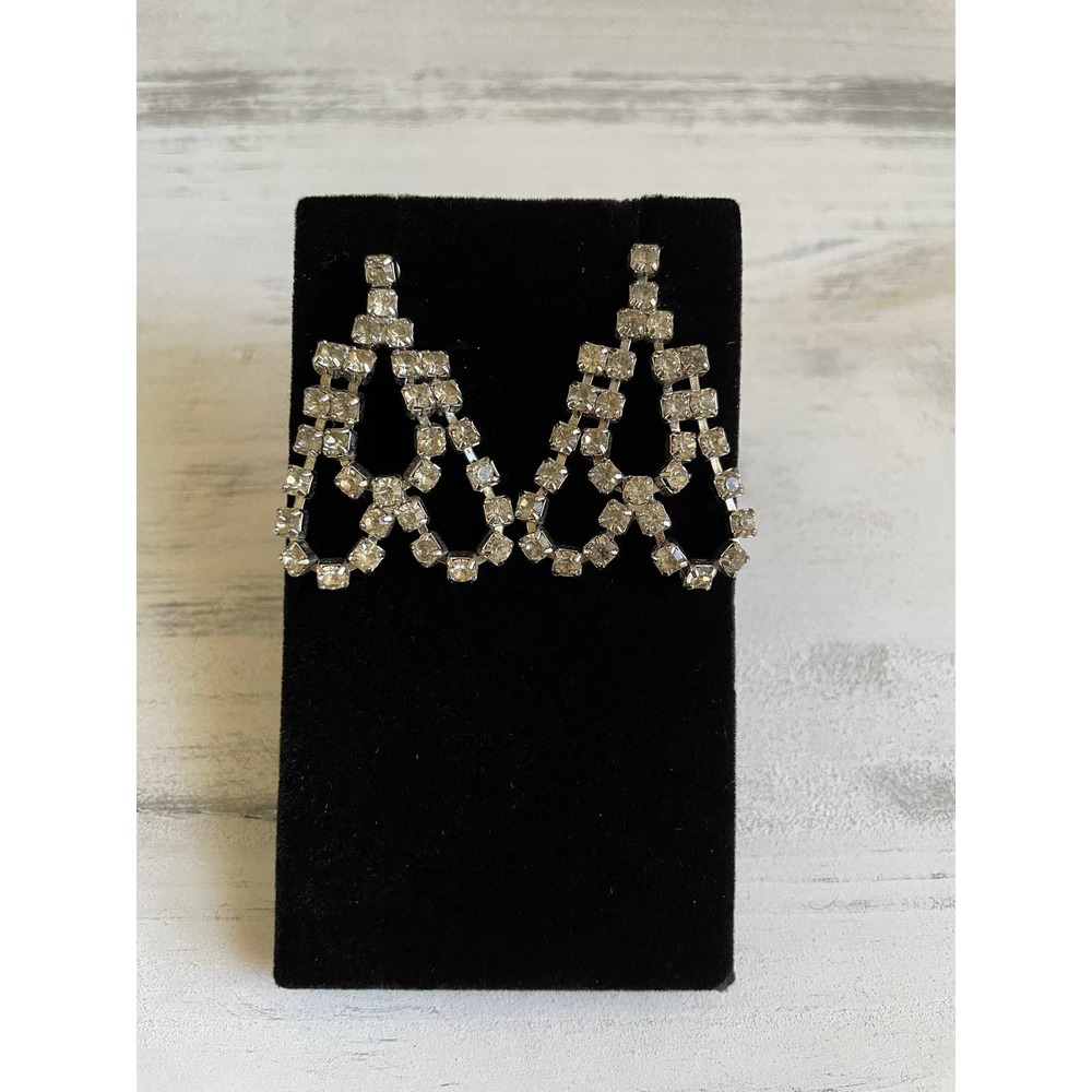 Vintage Rhinestone Dangle Earrings